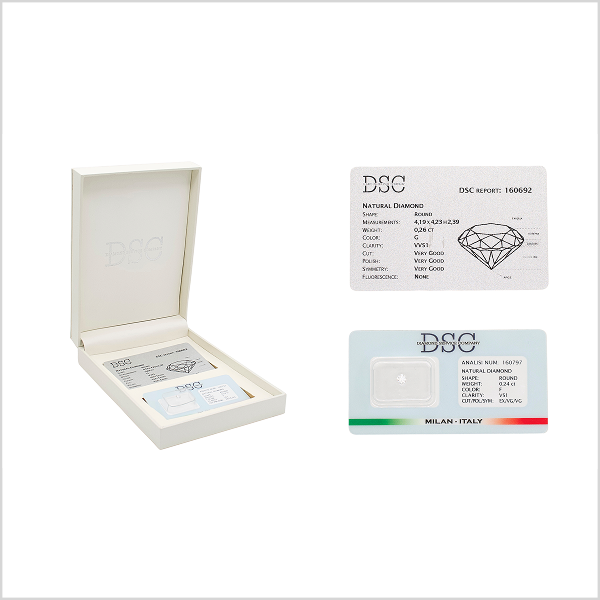 Diamante naturale certificato GIA 0,33 G - VS2